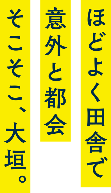 ほどよく田舎で意外と都会そこそこ、大垣。